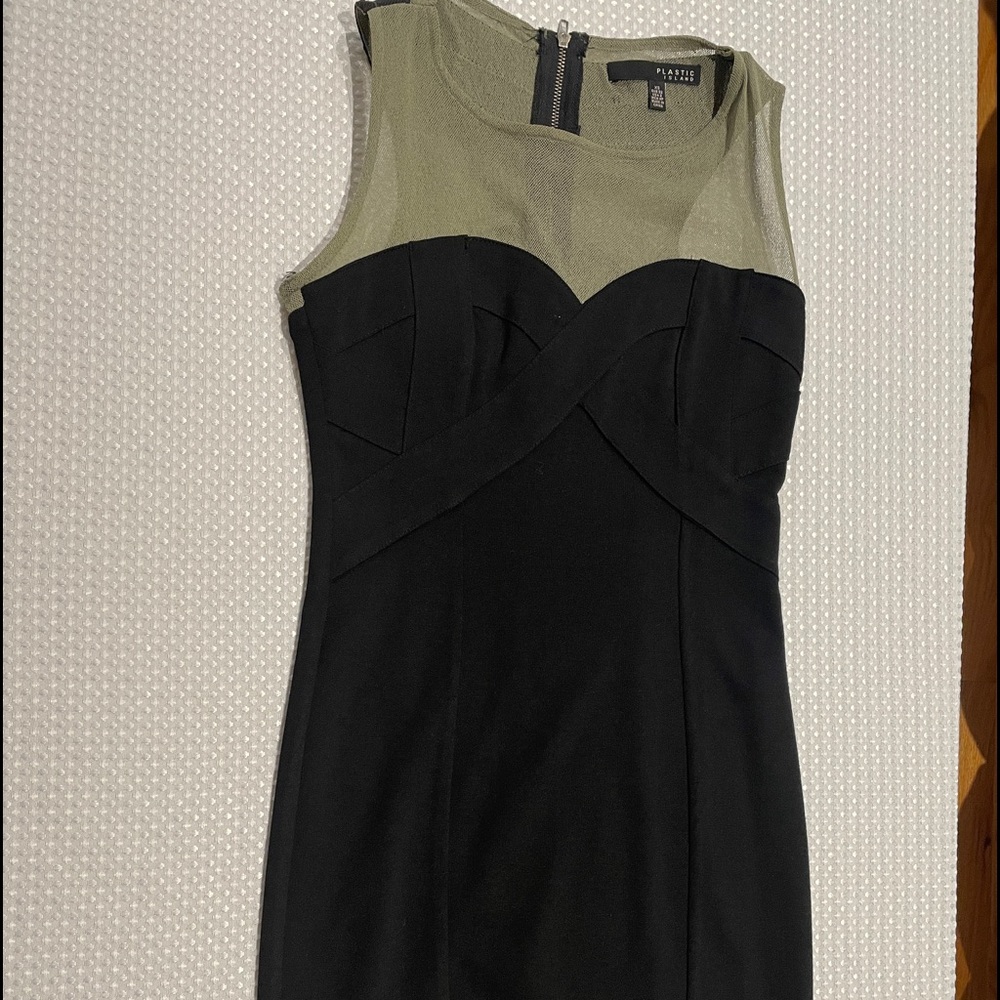 Plastic island short black dress us size 2(XS)